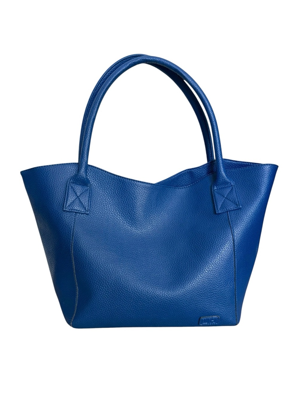 LouenHide Royal Blue Vegan Leather Tote Bag 20” x 14” Travel Commuter University